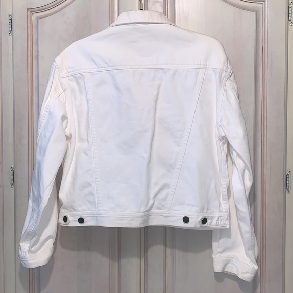 Vintage 90’s Eddie Bauer White Denim Jean Jacket - Picture 2 of 9